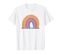 No Rain No Rainbows - Vintage Rainbow Statement Design Camiseta