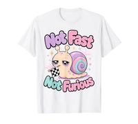 No Rápido No Furioso Divertido Paso De Caracol - Actitud Camiseta gráfica económica, Hombre, Blanco, XL
