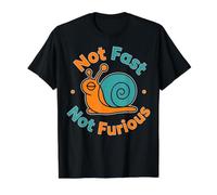 No Rápido No Furioso Divertido Paso De Caracol - Actitud Camiseta gráfica económica, Hombre, Negro, S