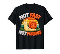 No Rápido No Furioso Divertido Paso De Caracol - Actitud Camiseta gráfica económica, Hombre, Negro, S