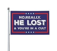 No, realmente te perdí, estás en una secta, bandera de doble cara, decoración de pared novedosa para el hogar, jardín, patio, 3 x 5 pies, No, realmente te perdí, estás en una secta, tapiz para dormito