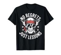 No Regrets Just Lessons Skull Headband Gafas de Sol Camiseta