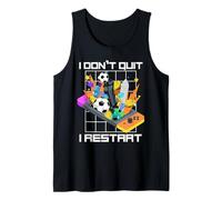 No renuncio, reinicio Divertido Amante de los Videojuegos Camiseta sin Mangas