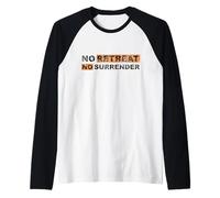No Retreat No Surrender inspiración de Letras de Regalo Vintage Camiseta Manga Raglan