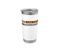 No Retreat No Surrender inspiración de letras de regalo vintage Vaso térmico de acero inoxidable de doble pared