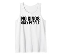 NO Reyes Solo Personas Igualdad Libertad Mensaje Mínimo Texto Camiseta sin Mangas