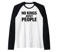 NO Reyes Solo Personas Libertad Igualdad Declaración Texto Mínimo Camiseta Manga Raglan