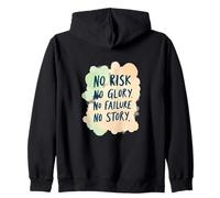 No Risk No Glory No Failure No Story - Funny Dichos Sudadera con Capucha