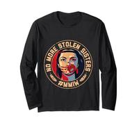 No robó Hermana Red Hand MMIW Awareness America Native Manga Larga