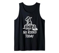 No Rodeo Today Funny Triste Cowboy Stickman para Western Country Camiseta sin Mangas