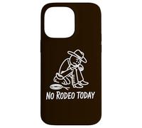 No Rodeo Today Funny Triste Cowboy Stickman para Western Country Carcasa para iPhone 14 Pro MAX