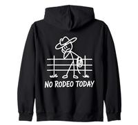 No Rodeo Today Funny Triste Cowboy Stickman para Western Country Sudadera con Capucha