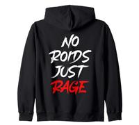No Roids Just Rage Culturismo Natural Sudadera con Capucha