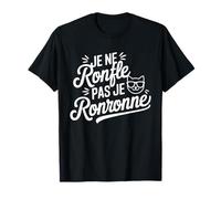 No Ronco Me Roneo Humor Gato Ronquido Camiseta
