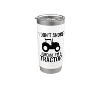 No ronco Sueño Soy un Tractor Granja Granjero Divertido Vaso térmico de acero inoxidable de doble pared