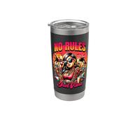 No Rules Just Vibes - Tatuaje para niña Vaso térmico de acero inoxidable de doble pared