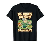 No Rules No Naps Grandma'S Day Off Divertida Novedad Camiseta