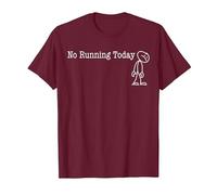 No Running Today Fun Humor for Funny Runner Break Camiseta, Hombre, Granate, 3XL