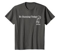 No Running Today Fun Humor for Funny Runner Break Camiseta, Niños, Asfalto, 12 años