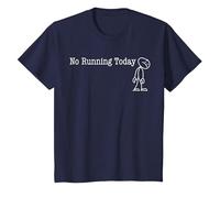 No Running Today Fun Humor for Funny Runner Break Camiseta, Niños, Azul Marino, 6 años