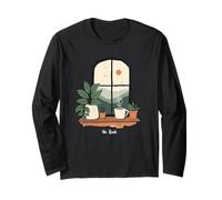 No Rush Ventana Café Plantas Vida Lenta Manga Larga