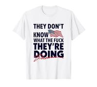 No saben lo que están haciendo bandera de Estados Unidos Camiseta