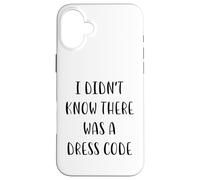 No sabía Que había un código de Vestimenta Funny White Lie Party Carcasa para iPhone 16 Plus