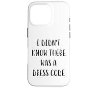 No sabía Que había un código de Vestimenta Funny White Lie Party Carcasa para iPhone 16 Pro