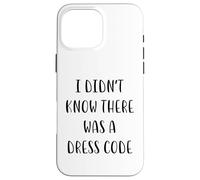 No sabía Que había un código de Vestimenta Funny White Lie Party Carcasa para iPhone 16 Pro MAX
