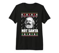 NO Santa Karl Marx Suéter Feo de Navidad Meme Comunista Camiseta Premium