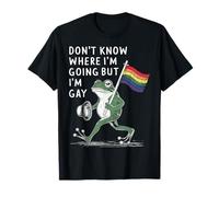 No sé a dónde voy, Pero Soy Gay Frog LGBT Pride Camiseta