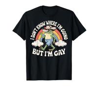 No sé a dónde voy, Pero Soy Gay Frog Pride LGBTQ Camiseta