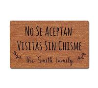 No Se Aceptan Visitas Sin Chisme Tapete Español Divertido Felpudo Personalizado Puerta Matelcome Mat Felpudo Puerta Delantera
