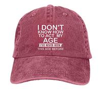 No Sé Cómo Comportarme Según Mi Edad. Gorras De Hombre Unisex Gorras De Béisbol Ligera Gorra Baseball para Tenis Adulto Uso Diario
