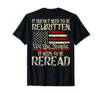 No se debe reescribir, necesita ser leído (en la parte posterior) Camiseta