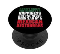 No Sé El Secreto De La Felicidad Comida Restaurante Mexicano PopSockets PopGrip Adhesivo