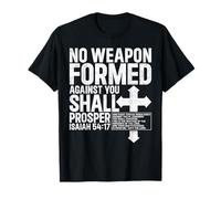 No se formó ningún Arma contra ti Isaías 54 17 Biblia Cristiano Camiseta