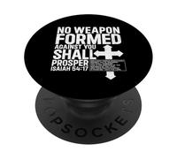 No se formó ningún Arma contra ti Isaías 54 17 Biblia Cristiano PopSockets PopGrip Adhesivo