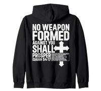 No se formó ningún Arma contra ti Isaías 54 17 Biblia Cristiano Sudadera con Capucha