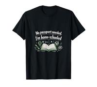 No se Necesita Pasaporte Im Home Schooled Chalk Badge Camiseta