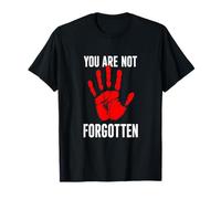No se Olvida de la Mano Roja Conciencia de los nativos Americanos Camiseta