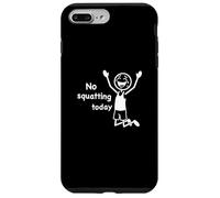No se Pone en Cuclillas Hoy, Figura de Palo de Entrenamiento, Gimnasio, Sentadillas, día de Pecho Carcasa para iPhone 7 Plus/8 Plus