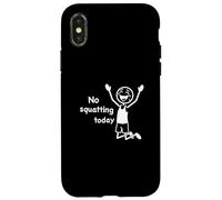 No se Pone en Cuclillas Hoy, Figura de Palo de Entrenamiento, Gimnasio, Sentadillas, día de Pecho Carcasa para iPhone X/XS