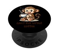 No se Puede Vivir Wout café Lindo Mono Dibujos Animados PopSockets PopGrip Adhesivo