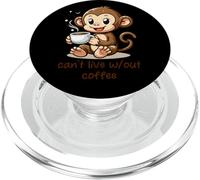 No se Puede Vivir Wout café Lindo Mono Dibujos Animados PopSockets PopGrip para MagSafe