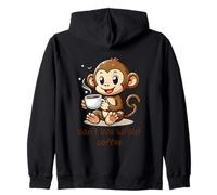 No se Puede Vivir Wout café Lindo Mono Dibujos Animados Sudadera con Capucha