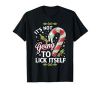 No se va a lamer a sí Mismo Navidad Divertida Camiseta