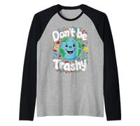 No Seas Basura Día de la Tierra 2024 Aumentar la Conciencia Ambiental Camiseta Manga Raglan