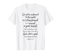 No Seas conformado Sé transformado Verso bíblico Romanos 12:2 Camiseta