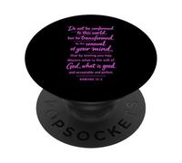 No Seas conformado Sé transformado Verso bíblico Romanos 12:2 PopSockets PopGrip Adhesivo